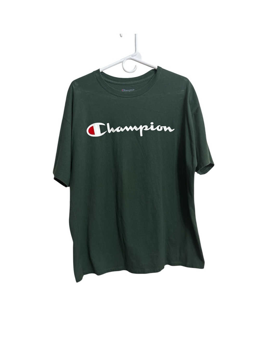 Champion Men's Forest Green Logo Crewneck T-Shirt